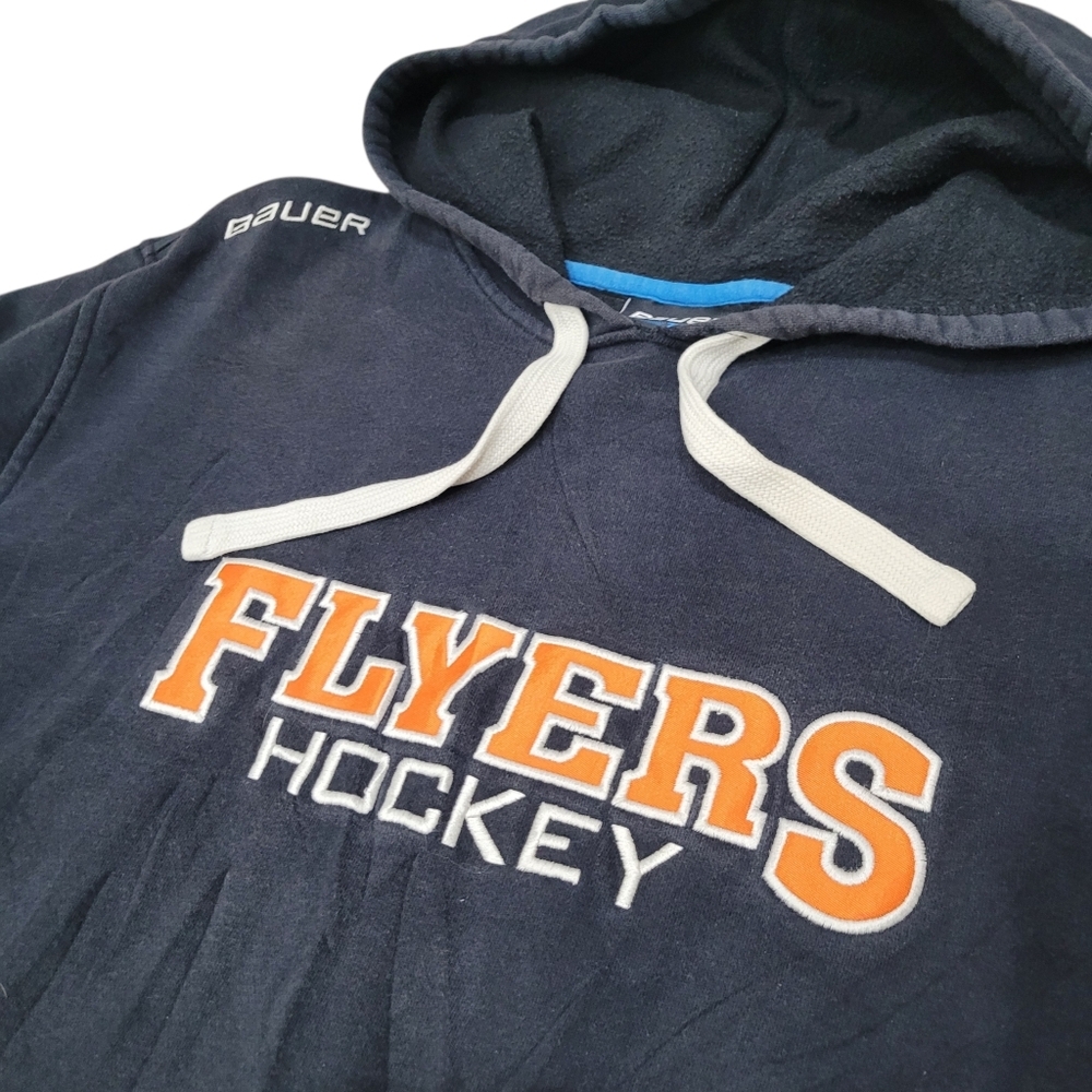 Vintage 2011 Bauer Philadelphia Flyers Hockey Team Hoodies Sweatshirts Size: M